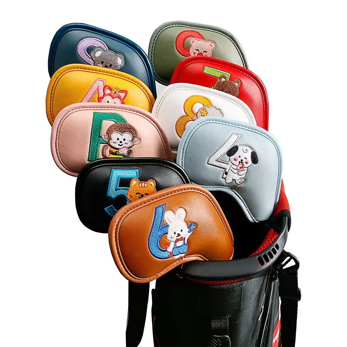 Golf Equipment Nearby - 9Pcs Cute Cartoon Animal Golf Iron
